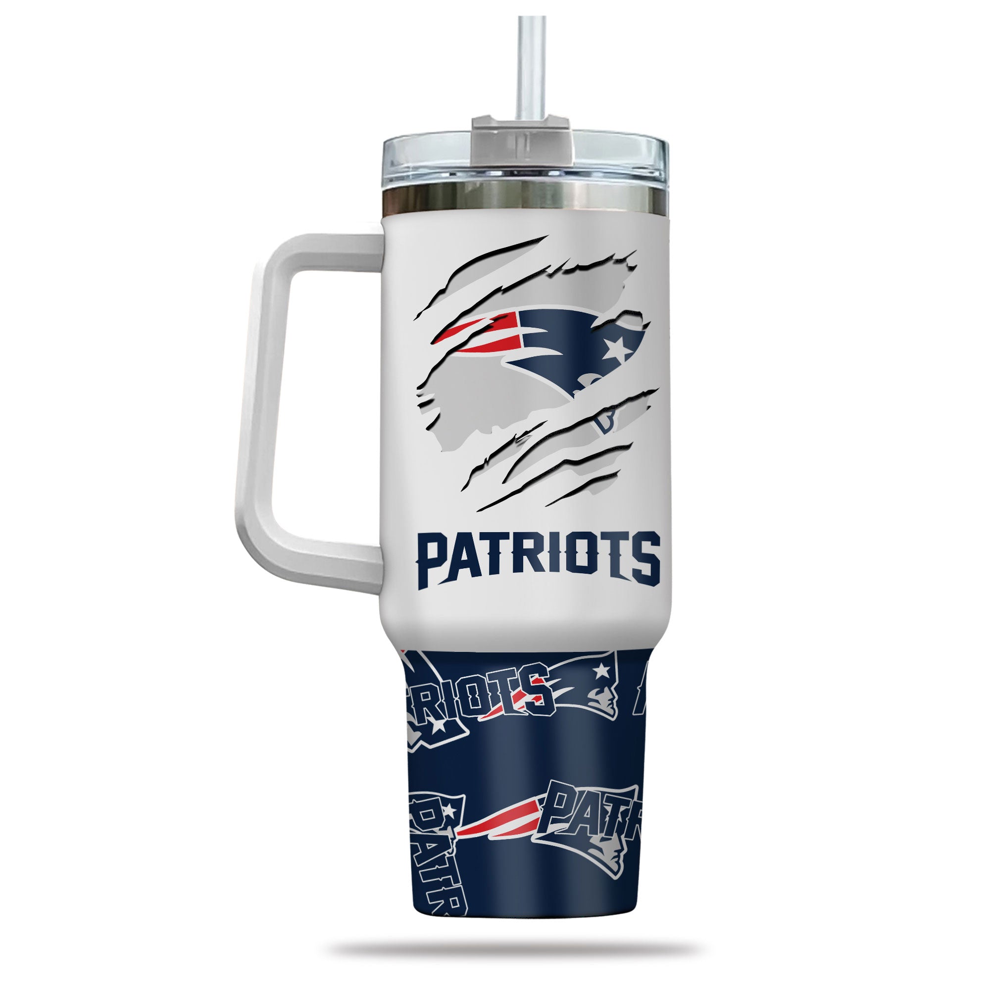 Stainless Steel Tumbler with Handle - NFL Team Logo - Double Wall Insulated - Image 3
