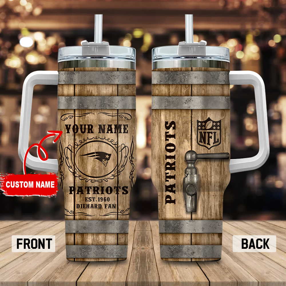 Custom NFL Team Tumbler with Handle - Personalized Fan Gift