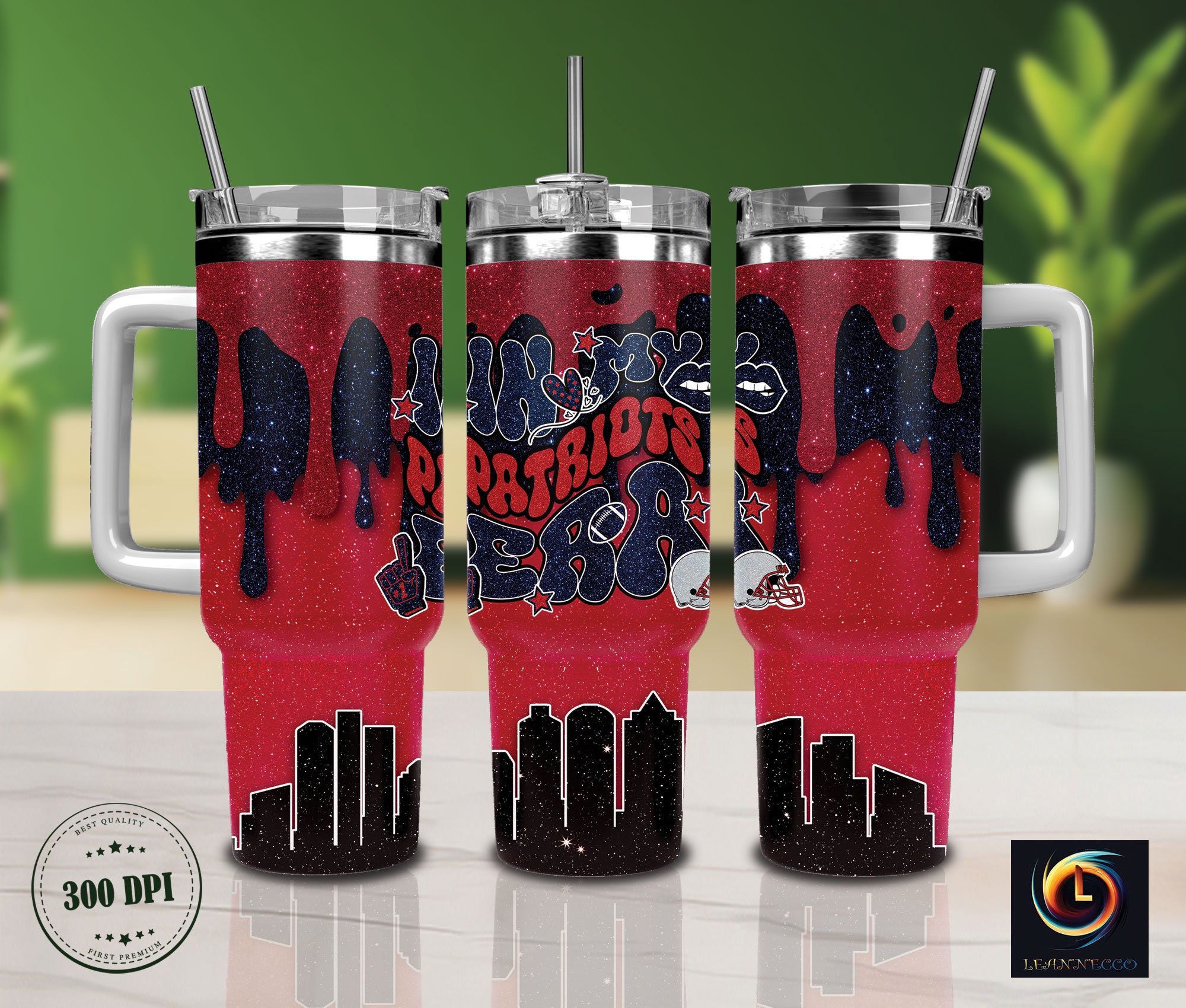 Vibrant Dripping Design Tumbler with Handle - Perfect for On-the-Go