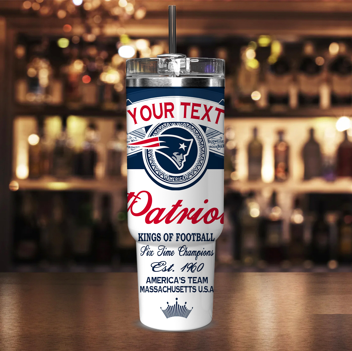 Customizable NFL Team Logo Tumbler - Personalized Fan Gift - Image 2