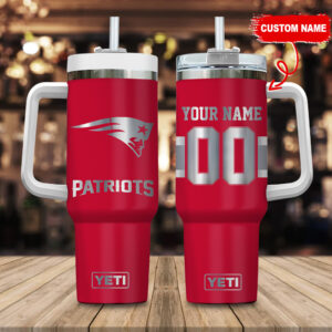 Customizable NFL Team YETI Tumbler Mug with Handle - Add Your Name & Number