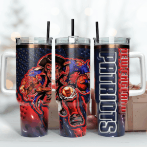 Vibrant New England Patriots Tumbler - Perfect for Fans & Collectors