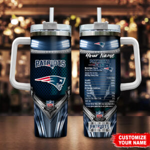 Customizable Patriots Fan Tumbler with Handle - Perfect Gift for NFL Enthusiasts