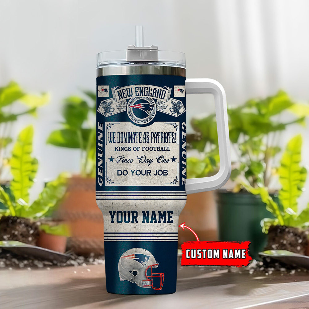 Custom New England Football Tumbler Mug - Personalized Gift for Fans - Image 2