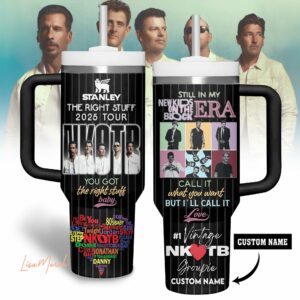 New Kids on the Block Music Custom Stanley Quencher 40oz Stainless Steel Tumbler With Handle - Threewoofs