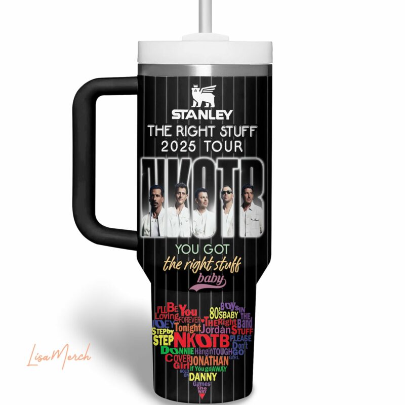 New Kids on the Block Music Custom Stanley Quencher 40oz Stainless Steel Tumbler With Handle - Threewoofs - Image 4