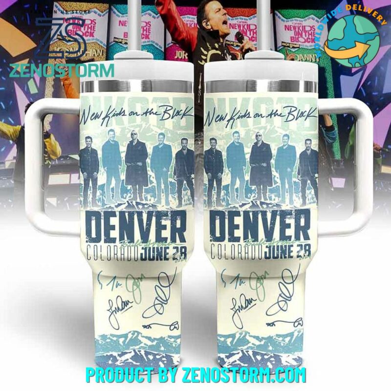 New Kids On The Block Music Custom Stanley Quencher 40oz Stainless Steel Tumbler With Handle - Threewoofs