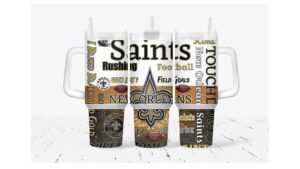 New Orleans Football Tumbler - Ultimate Fan Drinkware with Straw