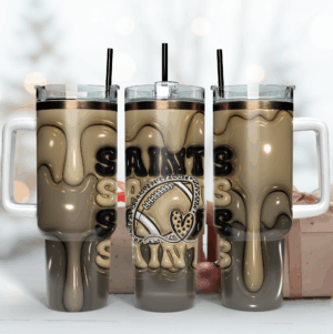 Stylish Saints Football Tumbler - Insulated Drinkware for Fans