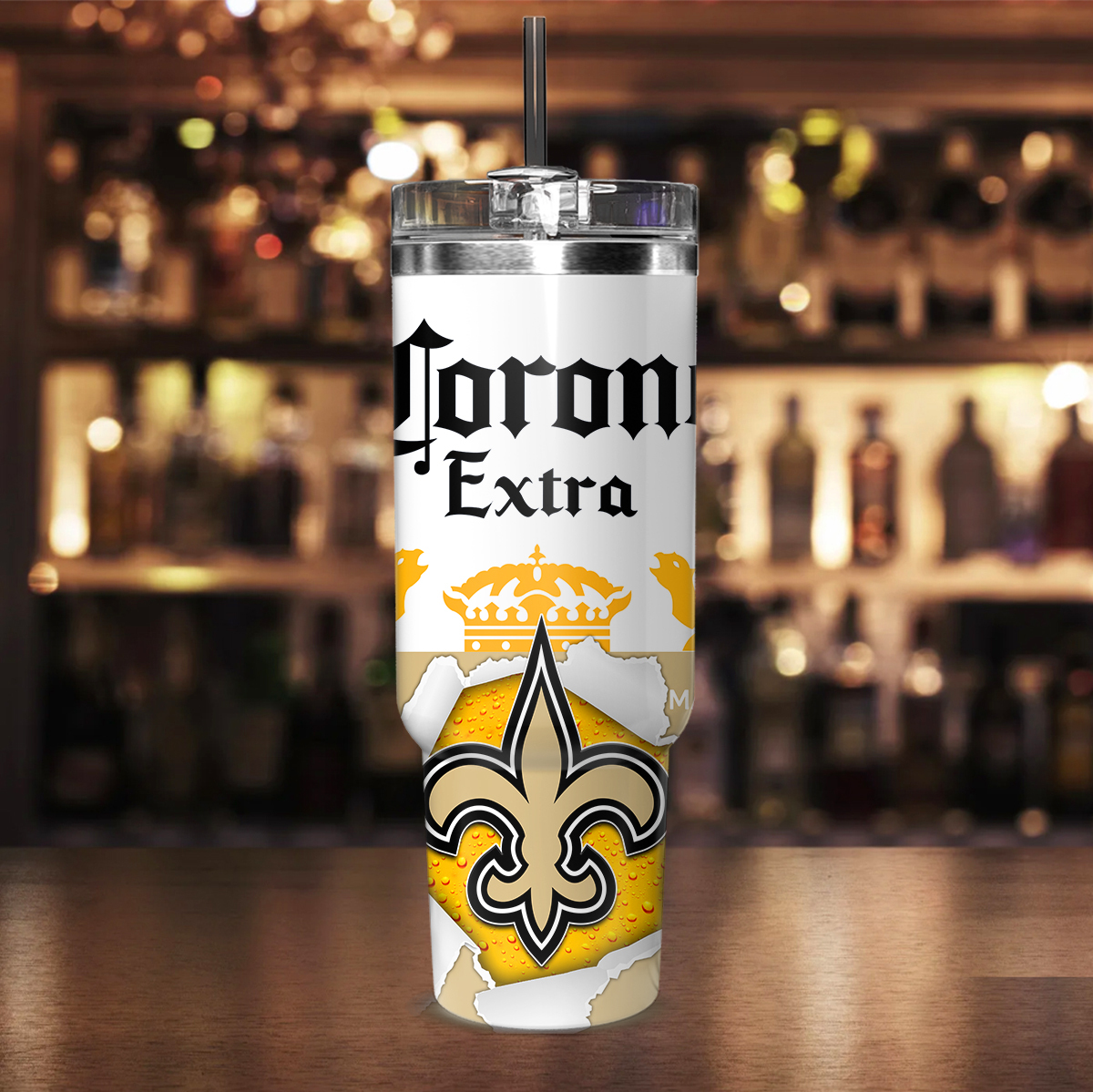 Custom Name New Orleans Saints Beer Mug - Personalized Gift for Fans - Image 2