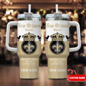 Custom New Orleans Saints Tumbler - Personalized NFL Fan Gift