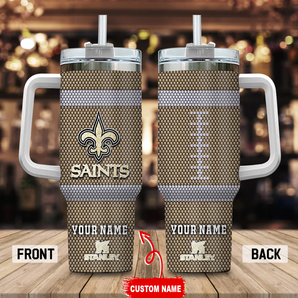 Custom NFL Team Stainless Steel Tumbler with Handle - Personalized Gift