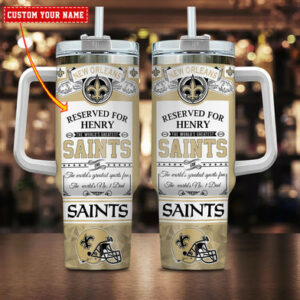 Custom New Orleans Saints Personalized Tumbler - Perfect Gift for Fans
