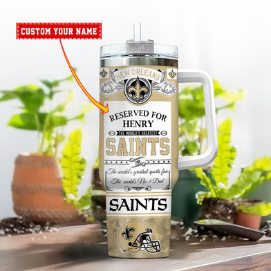 Custom New Orleans Saints Personalized Tumbler - Perfect Gift for Fans - Image 2