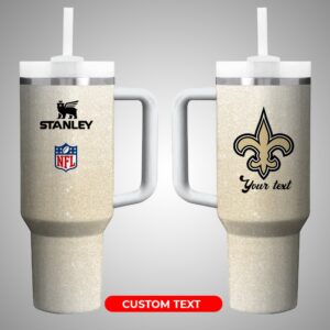 Custom NFL Team Logo Tumbler with Straw - Personalized Text Option