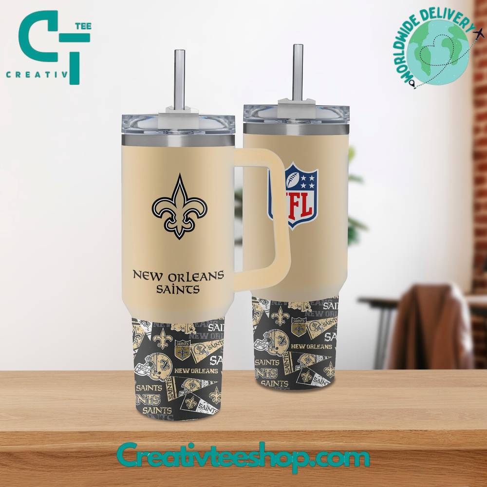 New Orleans Saints NFL Tumbler with Handle - Perfect Gift for Fans