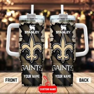 Custom Personalized Saints Tumbler with Handle - Perfect for Fans