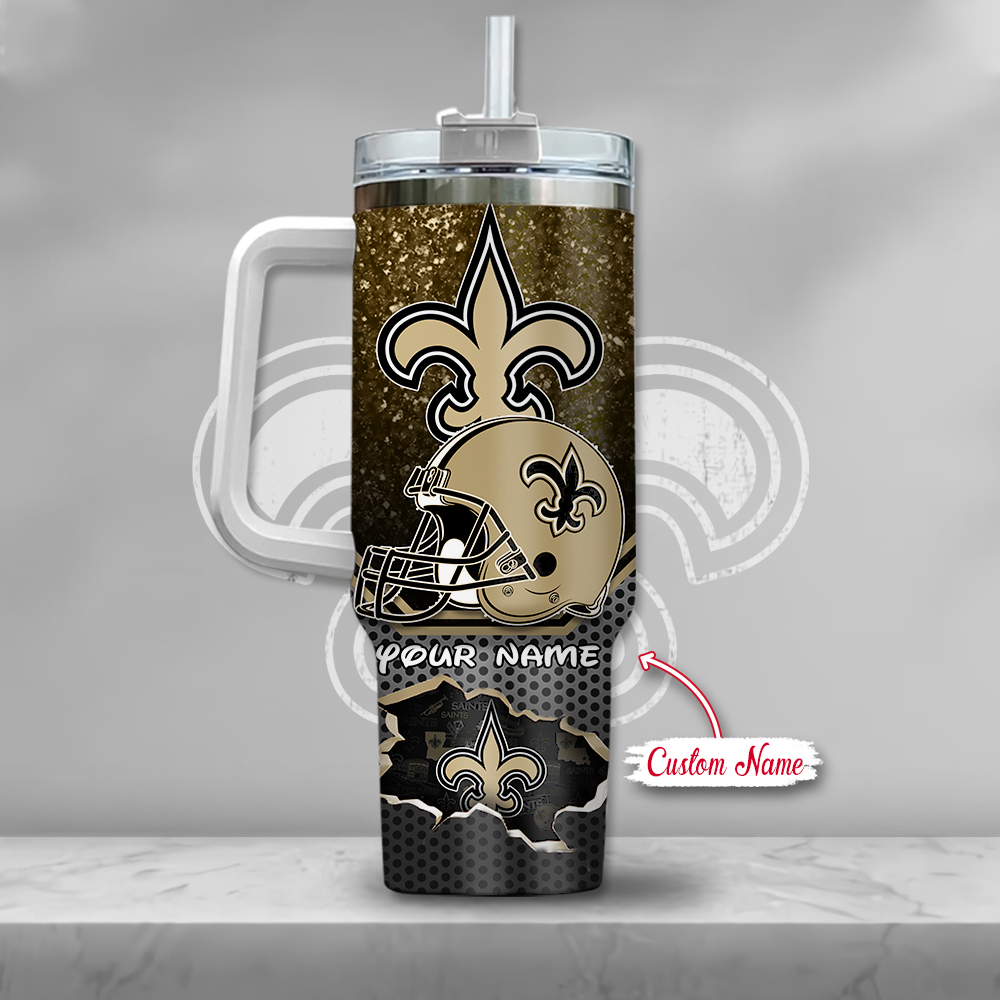 Personalized Saints Tumbler with Mickey Design - Custom Name - Image 3