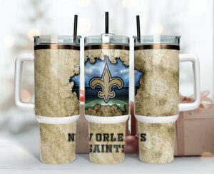 New Orleans Saints Tumbler - Insulated Travel Mug for Fans, 40oz