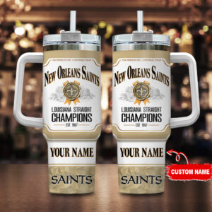 Custom New Orleans Saints Champions Tumbler - Personalized Fan Gift
