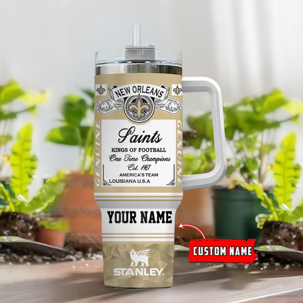 Custom New Orleans Saints Tumbler - Personalized Football Fan Gift - Image 2