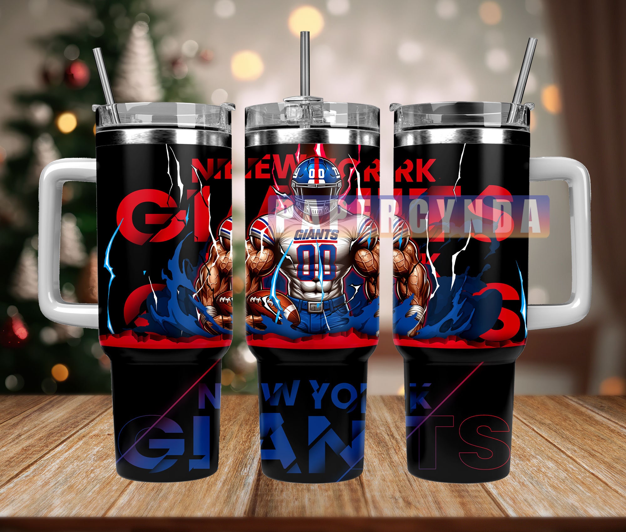 New York Giants Football Tumbler - Insulated Drinkware for Fans