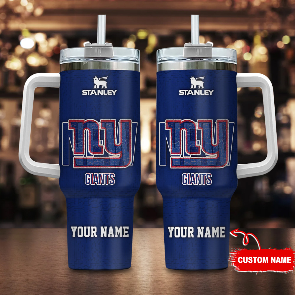 Custom Name Insulated Tumbler - New York Giants Fan Edition