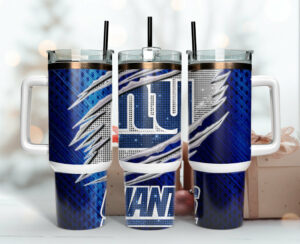 New York Giants NFL Custom Stanley Quencher 40oz Stainless Steel Tumbler With Handle - Threewoofs