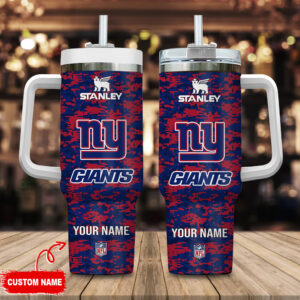 Personalized NY Giants Travel Mug - Custom Name, Official NFL Merchandise