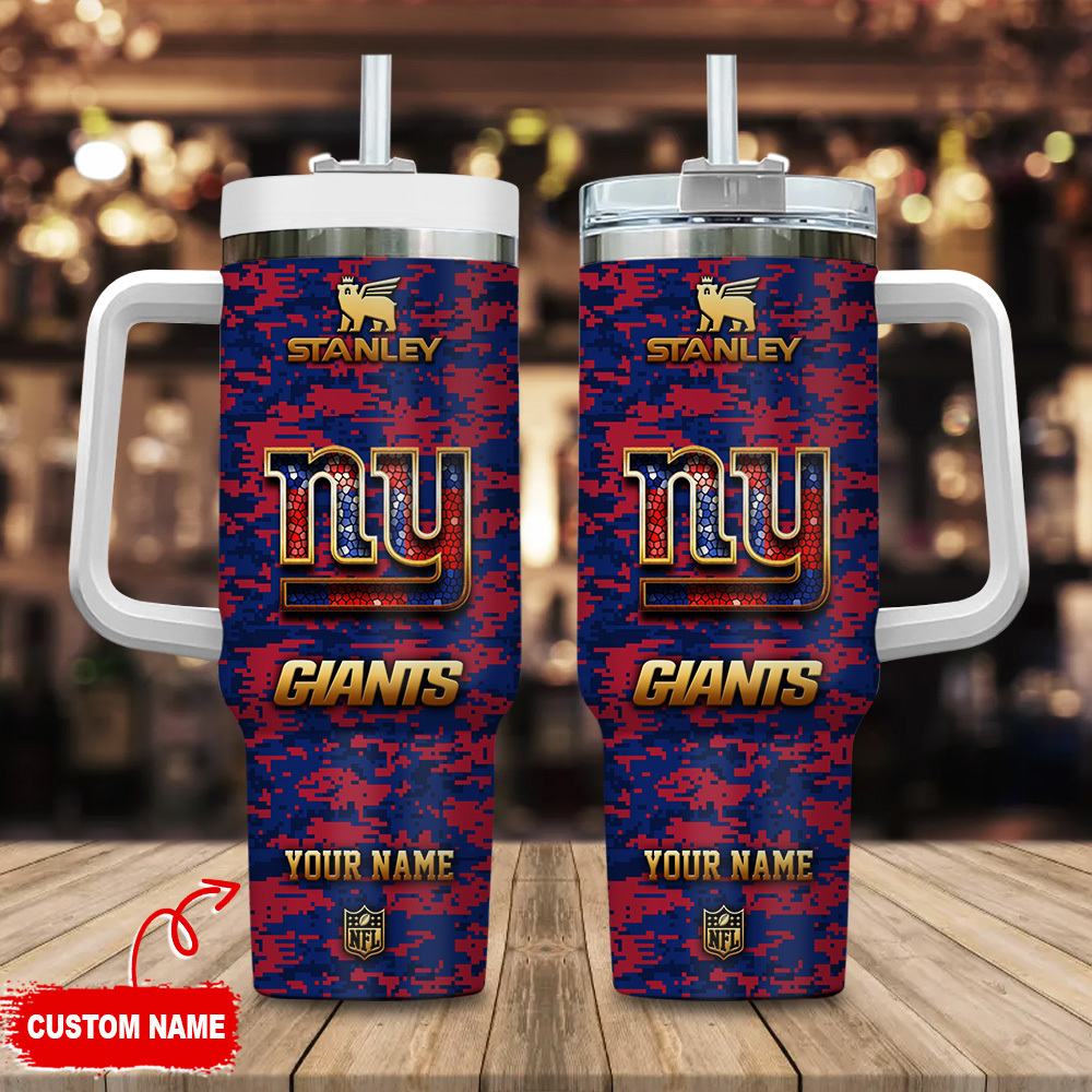 Customizable NY Giants Stanley Tumbler with Handle - Show Your Team Spirit!