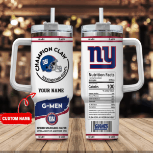 Customizable G-Men Champion Claw Tumbler - Personalized Gift for Football Fans