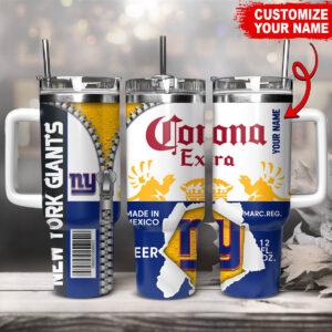 Customizable New York Giants & Beer Design Tumbler - Personalized Gift