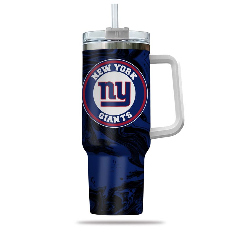 Stay Hydrated with New York Giants Stainless Steel Tumbler - 40oz, Spill-Proof Lid - Image 2