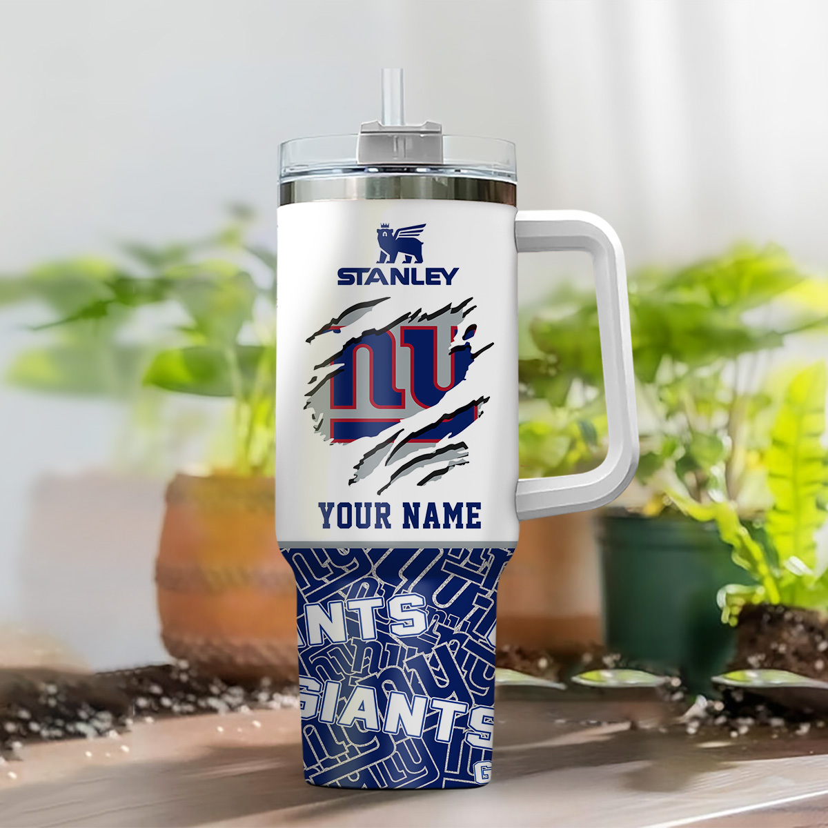 Customizable Giants Tumbler with Handle - Personalized Gift for Fans - Image 2