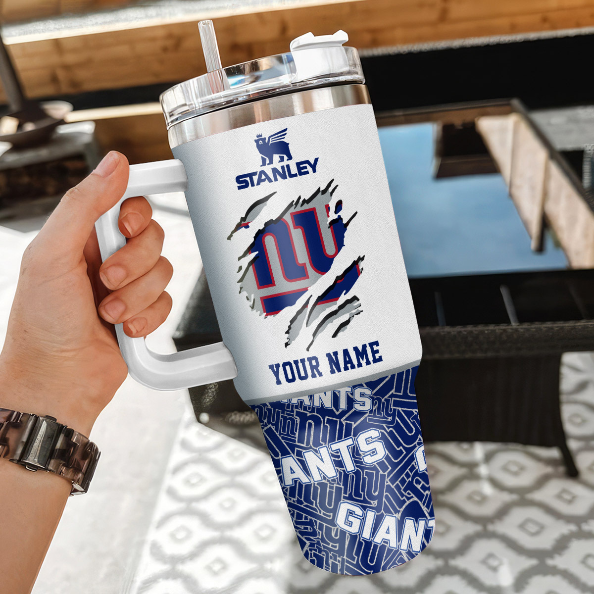 Customizable Giants Tumbler with Handle - Personalized Gift for Fans - Image 3