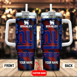 Custom Name Stanley Tumbler - NY Giants Fan Gift - Personalized Drinkware