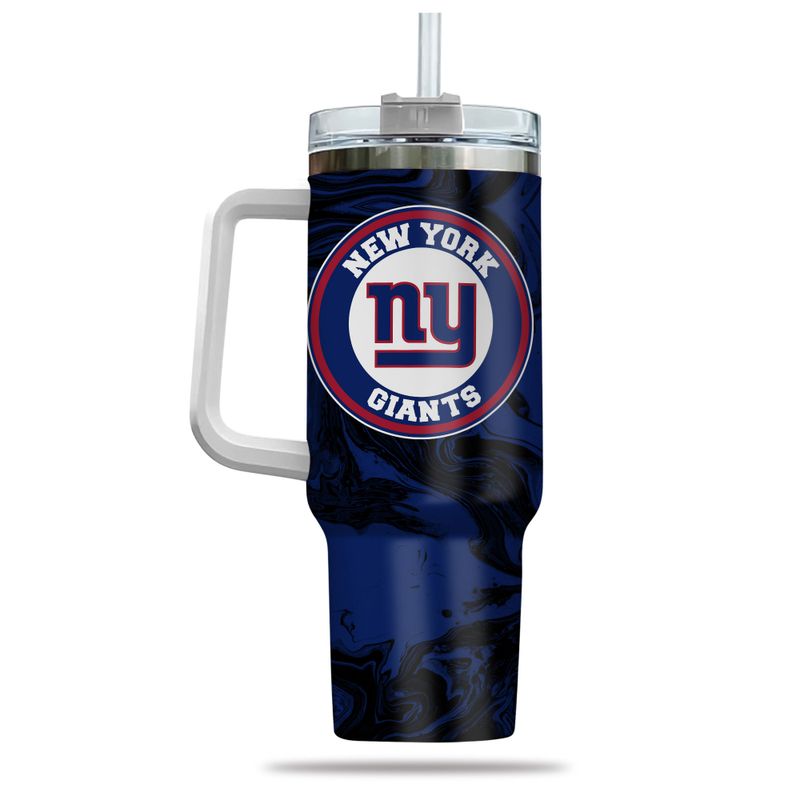 Stay Hydrated with New York Giants Stainless Steel Tumbler - 40oz, Spill-Proof Lid - Image 3