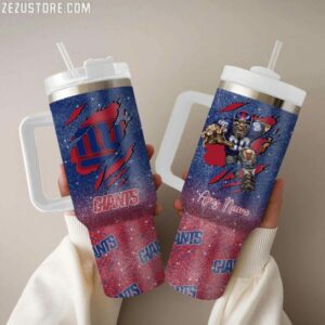 Custom Football Fan Tumbler with Handle - Personalized Gift for Sports Enthusiasts