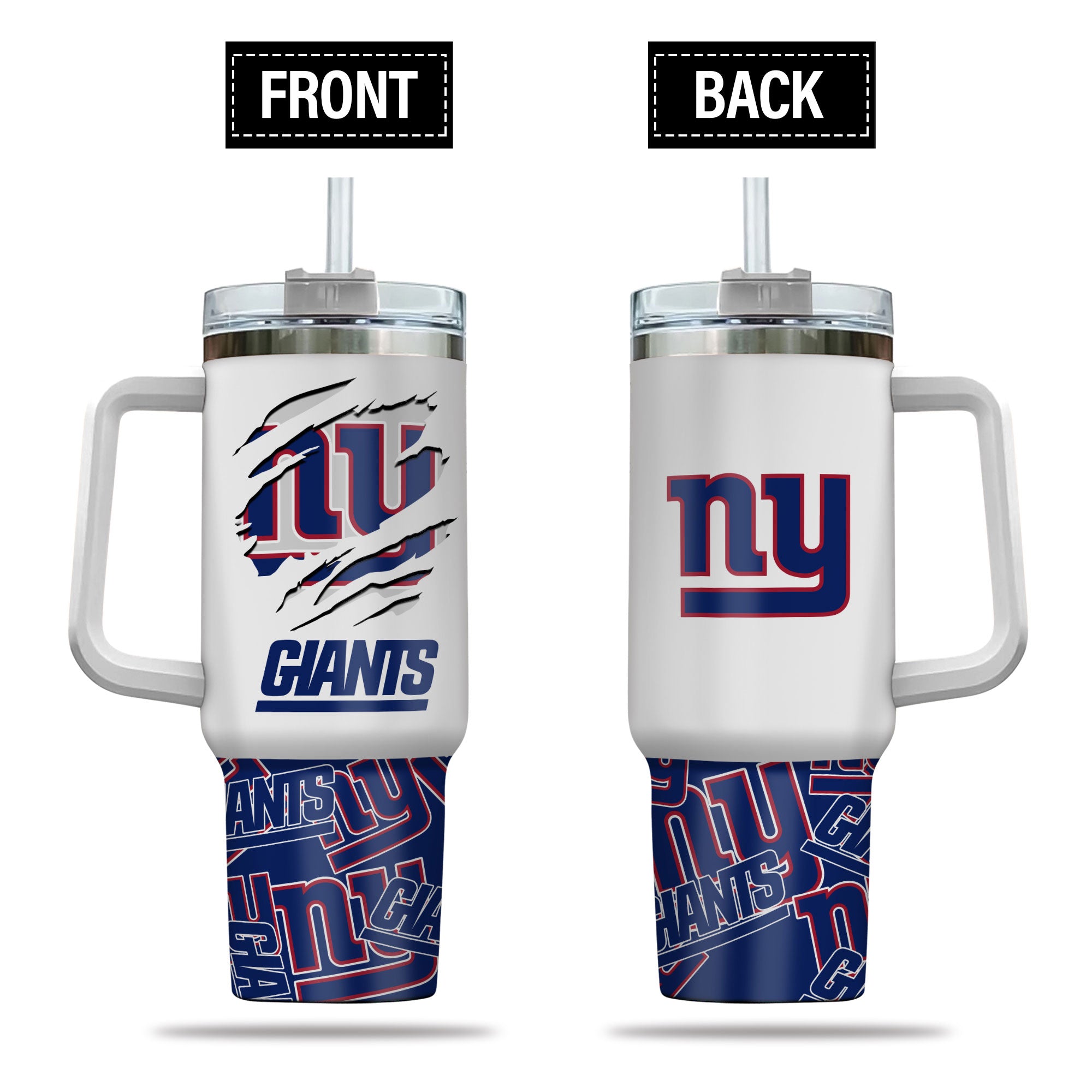 NFL Team Logo Insulated Tumbler with Handle & Straw - 40oz