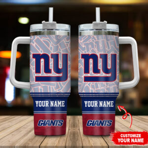Customizable NY Giants Tumbler with Handle - Show Your Team Spirit!