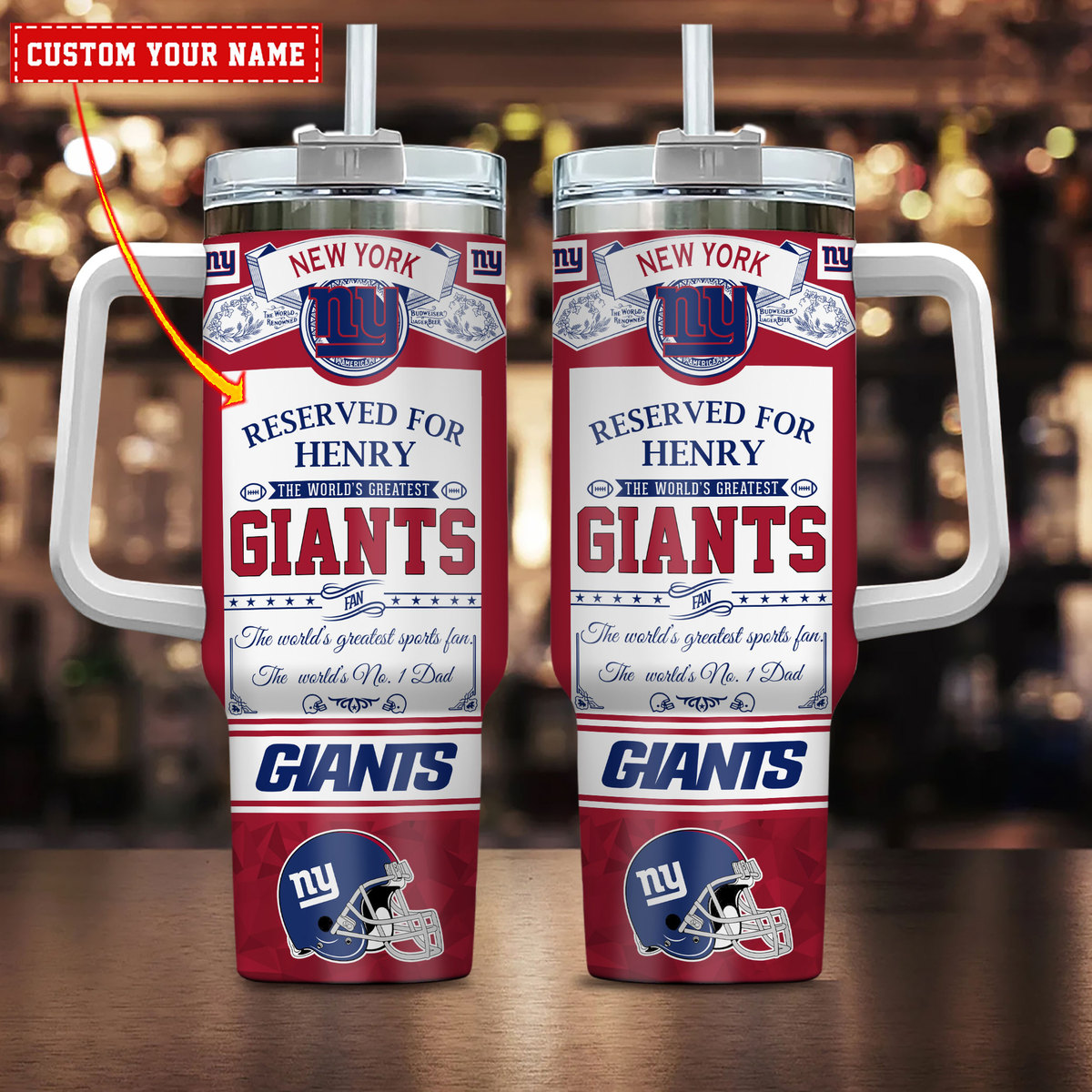 Custom New York Giants Fan Mug - Personalized Gift for Sports Lovers