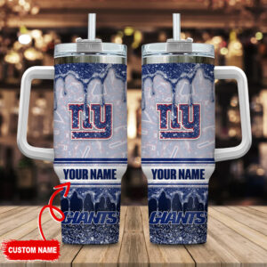 Custom Name Giants Insulated Tumbler with Straw - Perfect Gift for Fans