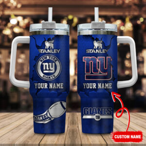 Custom Name New York Giants Stanley Tumbler - Personalized NFL Fan Gift