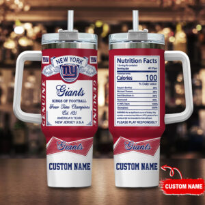 Custom Personalized New York Giants Tumbler - Ultimate Fan Gift with Handle
