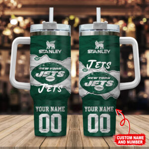 Customizable New York Jets Stanley Mug - Personalized Name & Number