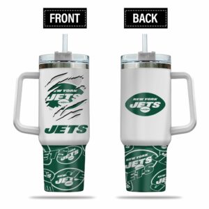 Stay Hydrated in Style with the New York Jets Tumbler with Handle & Straw