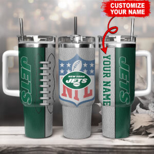Personalized New York Jets Tumbler - Custom Name Football Fan Gift