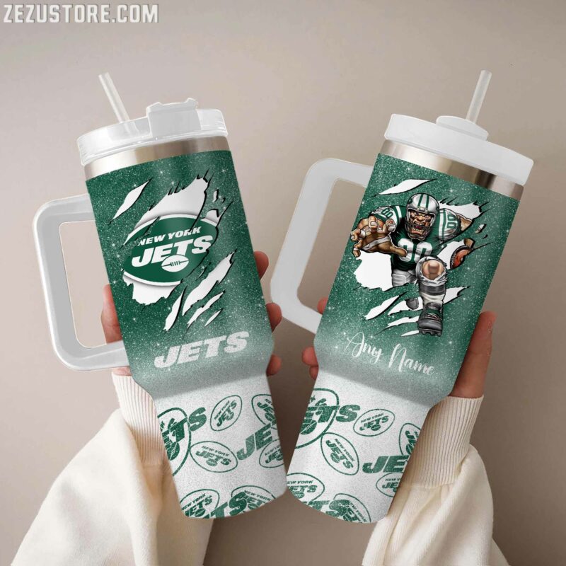 Personalized New York Jets Tumbler - Custom Name Sports Gift