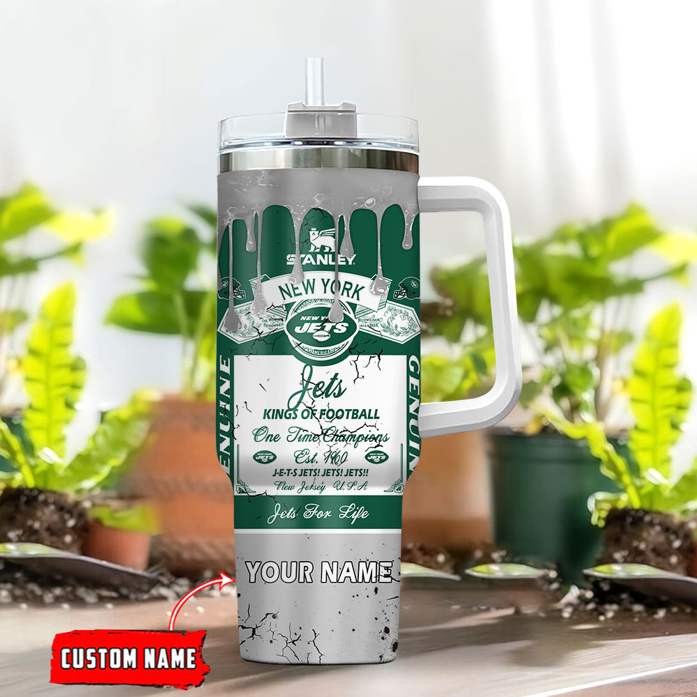 Custom New York Jets Tumbler - Personalized Insulated Mug for Fans - Image 2