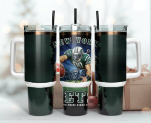 New York Football Team Insulated Tumbler - Keeps Drinks Hot or Cold, Perfect Gift for Fans